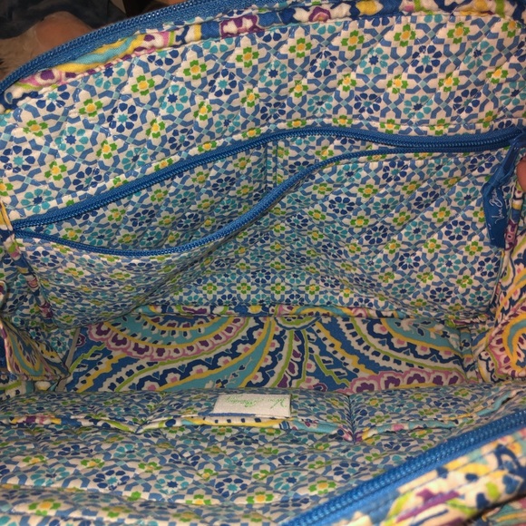 Vera Bradley Capri Blue Lola Style Bowler Bag - Picture 9 of 16